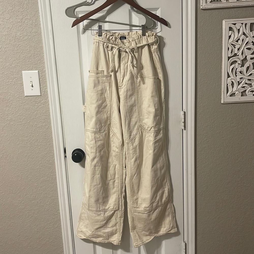 BDG cream oversized pants
